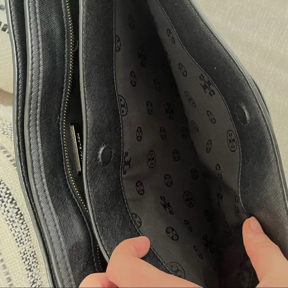 Tory Burch black leather handbag
